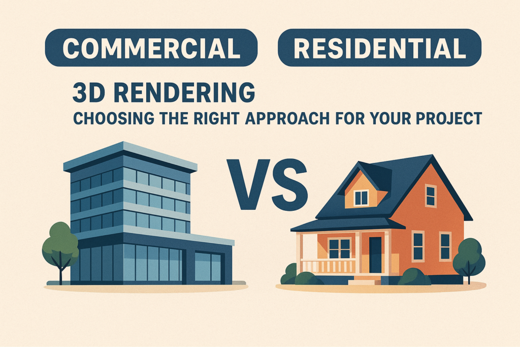 Commercial vs Residential 3D Rendering: Choosing the Right Approach for Your Project